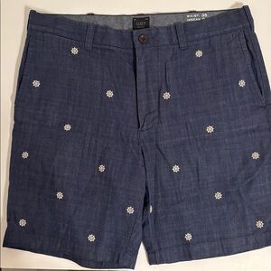 JCrew Textured Cotton Blue Boat Short. 35